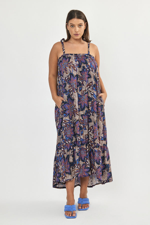 🌻In between - August dress - Purple Paisley