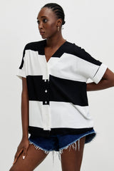 🍰Summer 2026  - Baseball ⚾️ Shirt - Monochrome 🖤🩶