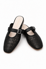 🍰Summer 2026 - Dolce Mules -     Nero - Black Leather - Handcrafted in a small artisan workshop in Italy 🇮🇹🍝🍮