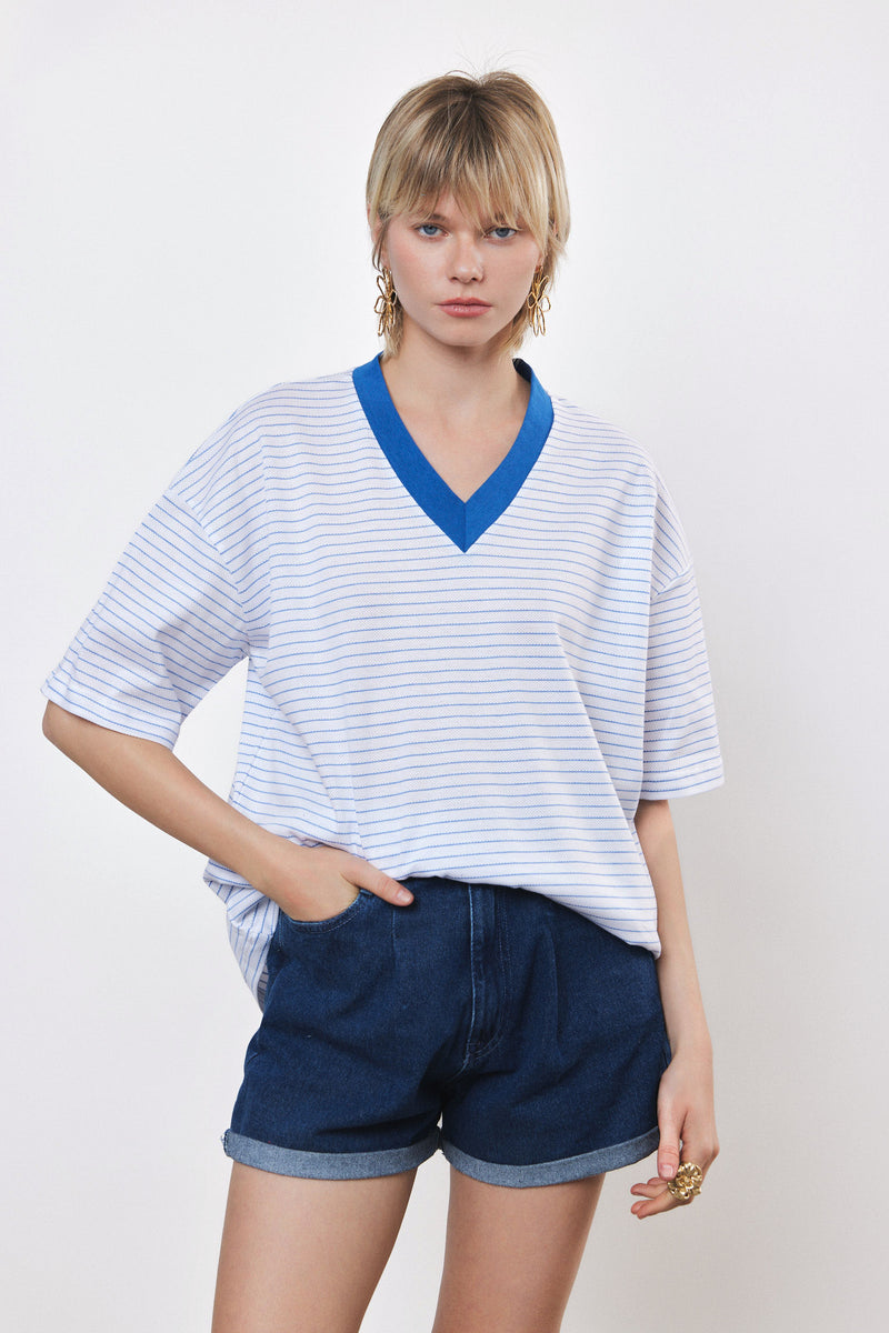 ⛵️Spring/Summer 2025 Hockey T- Skyline Stripes