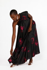 🍰 Summer 2026 - Philadelphia 76 -One Shoulder Maxi Dress- Poppy Flower