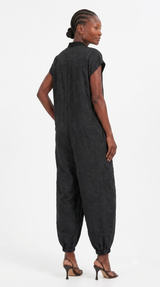 🍰 Summer 2026  - Pepe Maxi Jumpsuit - Black embroidery - Black On Black