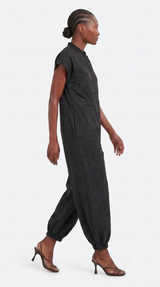 🍰 Summer 2026  - Pepe Maxi Jumpsuit - Black embroidery - Black On Black
