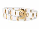 Faux leather cool belt - White