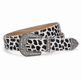 Faux leather cool belt -  Snow Leopard