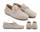 🍰Summer 2026 - Suede Driving Loafers - Stone 🗻 - Handcrafted in a small artisan workshop in Italy 🇮🇹🍝🍮