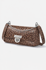 Leather Shoulder & Crossbody Bag –Tuci Bag in Leo print- Timeless Elegance with a Modern Edge