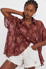 🫦 NEW 🫦 - Swing shirt - wine 🍷