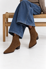 🍁 Autumn/Winter 2026/27 - The Italian Edit 🇮🇹 Western Ankle Boots - Tabacco Brown👉🏻SAMPLE👈🏻 37, 38