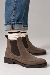 🍁 Autumn/Winter 2026/27 - The Italian Edit 🇮🇹 - Chelsea Boots - Brown Suede 👉🏻SAMPLE👈🏻 38, 39 , 40