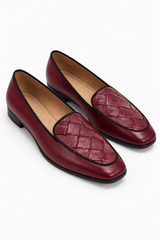 🍁 Autumn/Winter 2026/27 - The Italian Edit 🇮🇹- 👉🏻SAMPLE👈🏻 - Woven Nappa Leather Loafers- Size 38