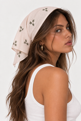 Timeless Triangle scarf- Nude