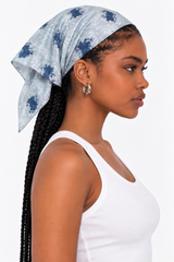 Timeless Triangle scarf- light blue