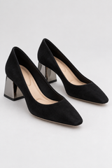 🍁 Autumn/Winter 2026/27 - The Italian Edit 🇮🇹- 👉🏻SAMPLE👈🏻 - Black Block Heel Pumps - Size 37