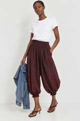 🍁 Autumn/Winter 2026/27- Balloon Boho Pants- אם את בגובה עד 1.65 אלו המכנסיים בשבילך- Burgandy