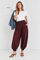 🍁 Autumn/Winter 2026/27- Balloon Boho Pants- אם את בגובה עד 1.65 אלו המכנסיים בשבילך- Burgandy