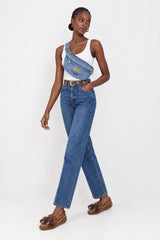 We ❤️ Denim- Denim Embroidered Belt Bag