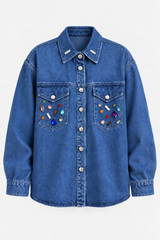 🍁 Autumn/Winter 2026/27
- Over-shirt - Blue Denim With Hand made bedazzling. Each piece features a unique combination of stones