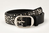 Faux leather cool belt Embellished with silver-tone studs