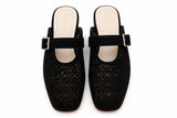 🍰Summer 2026 - Dolce Mules -         Carbone - Black Suede - Handcrafted in a small artisan workshop in Italy 🇮🇹🍝🍮