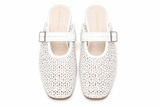 🍰Summer 2026 - Dolce Mules -             Bianco - Gold Leather - Handcrafted in a small artisan workshop in Italy 🇮🇹🍝🍮