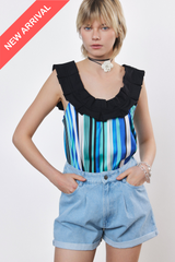 ⛵️Spring/Summer 2025 - Helena- Ruffle-Trim Sleeveless Top- Sail away 🐠