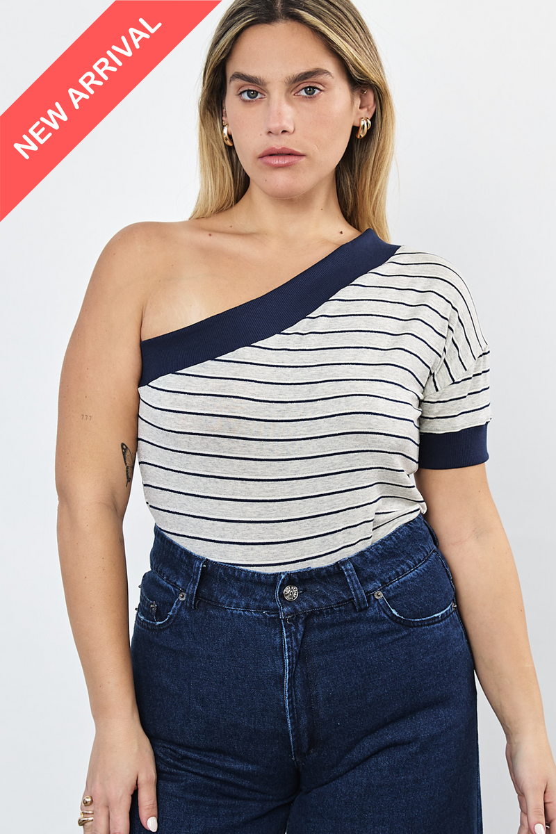 ⛵️Spring/Summer 2025 - Theo - one shoulder- asymmetric T-Shirt- Sailor ⚓👩🏻‍✈️