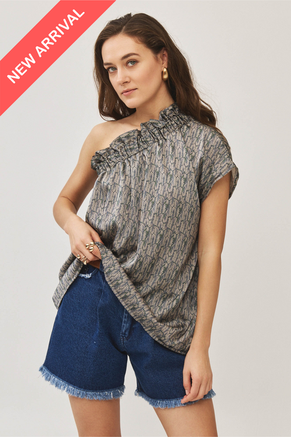 ⛵️Spring/Summer 2025 - Phili - one shoulder top- feathers