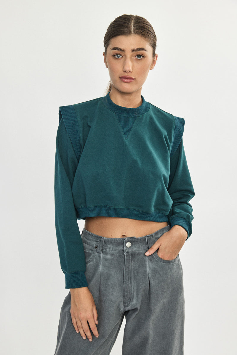 ❄️Winter 2023/2024- Cropped Sweatshirt - Green