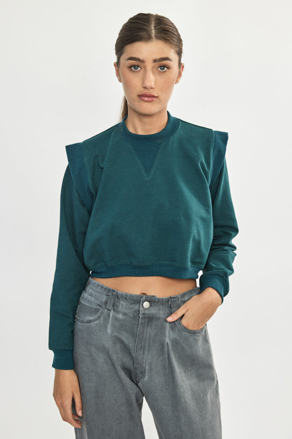 ❄️Winter 2023/2024- Cropped Sweatshirt - Green