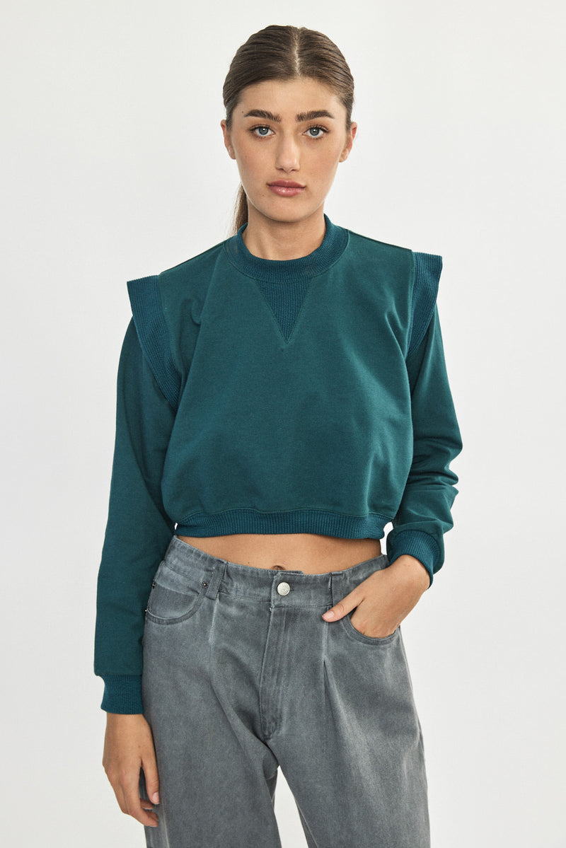 ❄️Winter 2023/2024- Cropped Sweatshirt - Green