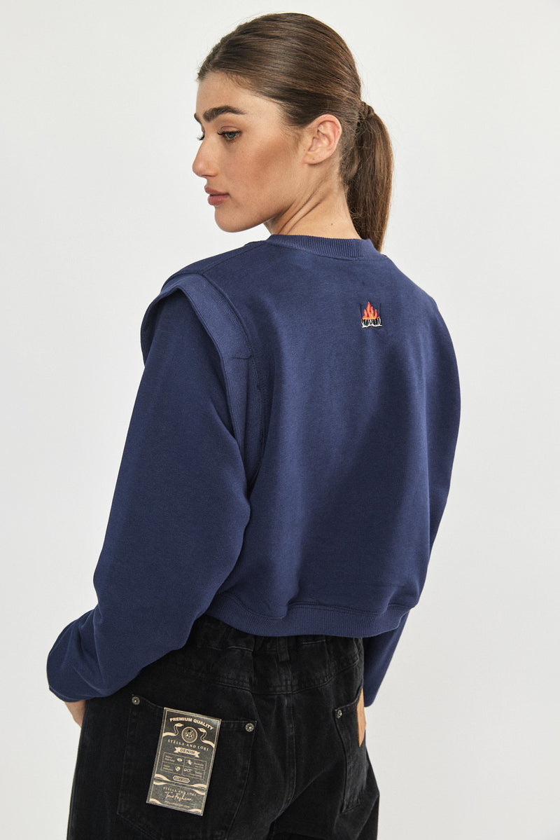❄️Winter 2023/2024- Cropped Sweatshirt - Blue