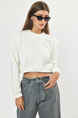 ❄️Winter 2023/2024- Cropped Sweatshirt - White