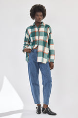 ❄️Winter 2023/2024 - Klips -shirt - Flannel in a neutral checked pattern - colorful