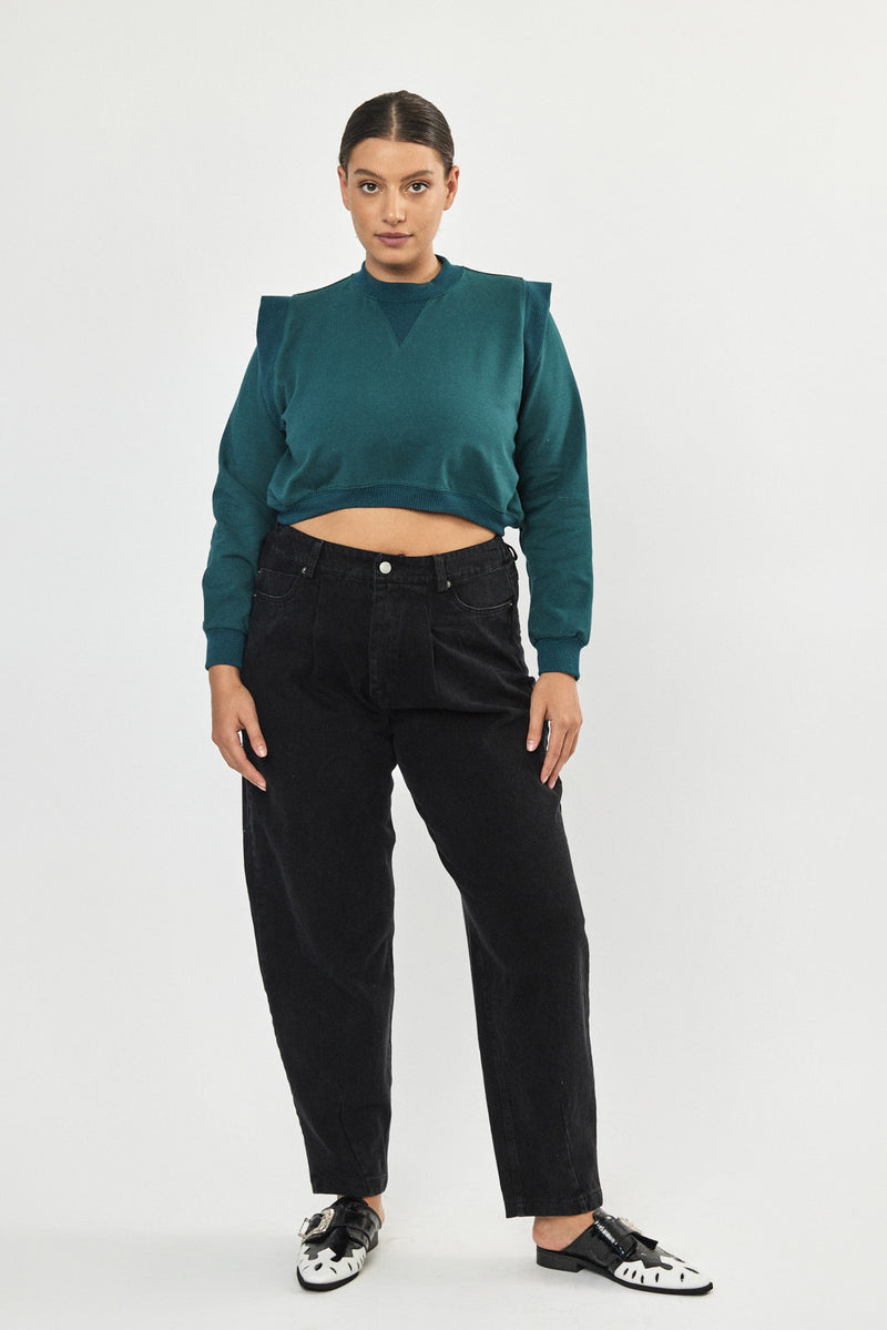 ❄️Winter 2023/2024- Cropped Sweatshirt - Green