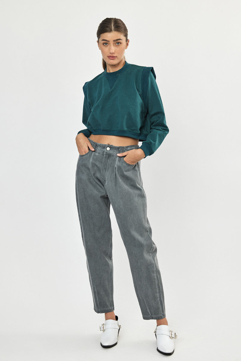 ❄️Winter 2023/2024- Cropped Sweatshirt - Green