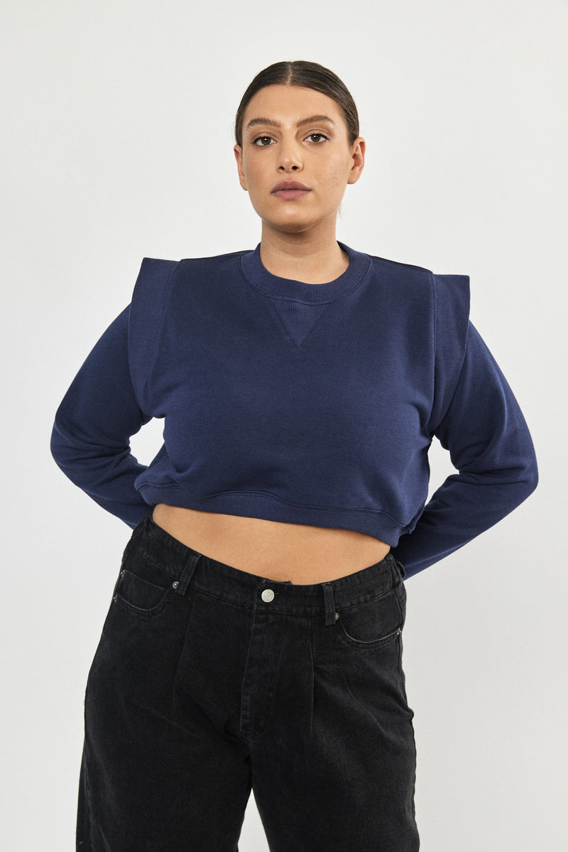 ❄️Winter 2023/2024- Cropped Sweatshirt - Blue