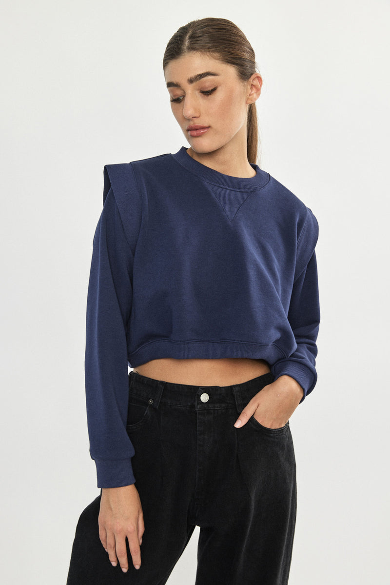 ❄️Winter 2023/2024- Cropped Sweatshirt - Blue