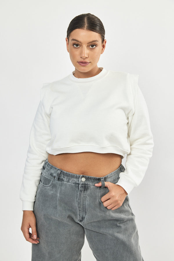 ❄️Winter 2023/2024- Cropped Sweatshirt - White