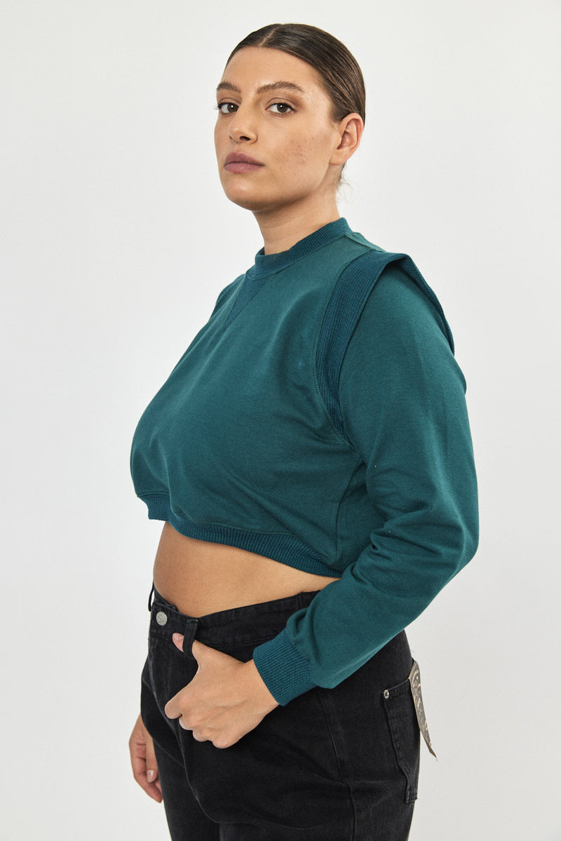 ❄️Winter 2023/2024- Cropped Sweatshirt - Green