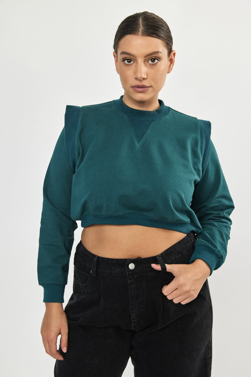 ❄️Winter 2023/2024- Cropped Sweatshirt - Green