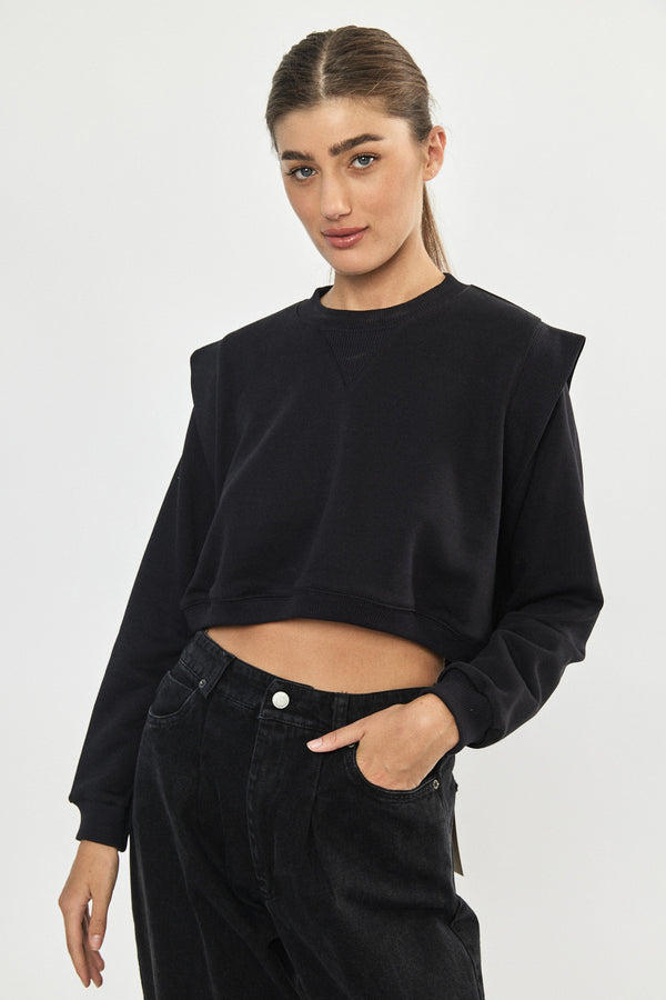 ❄️Winter 2023/2024- Cropped Sweatshirt - Black