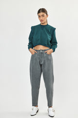 ❄️Winter 2023/2024- Cropped Sweatshirt - Green