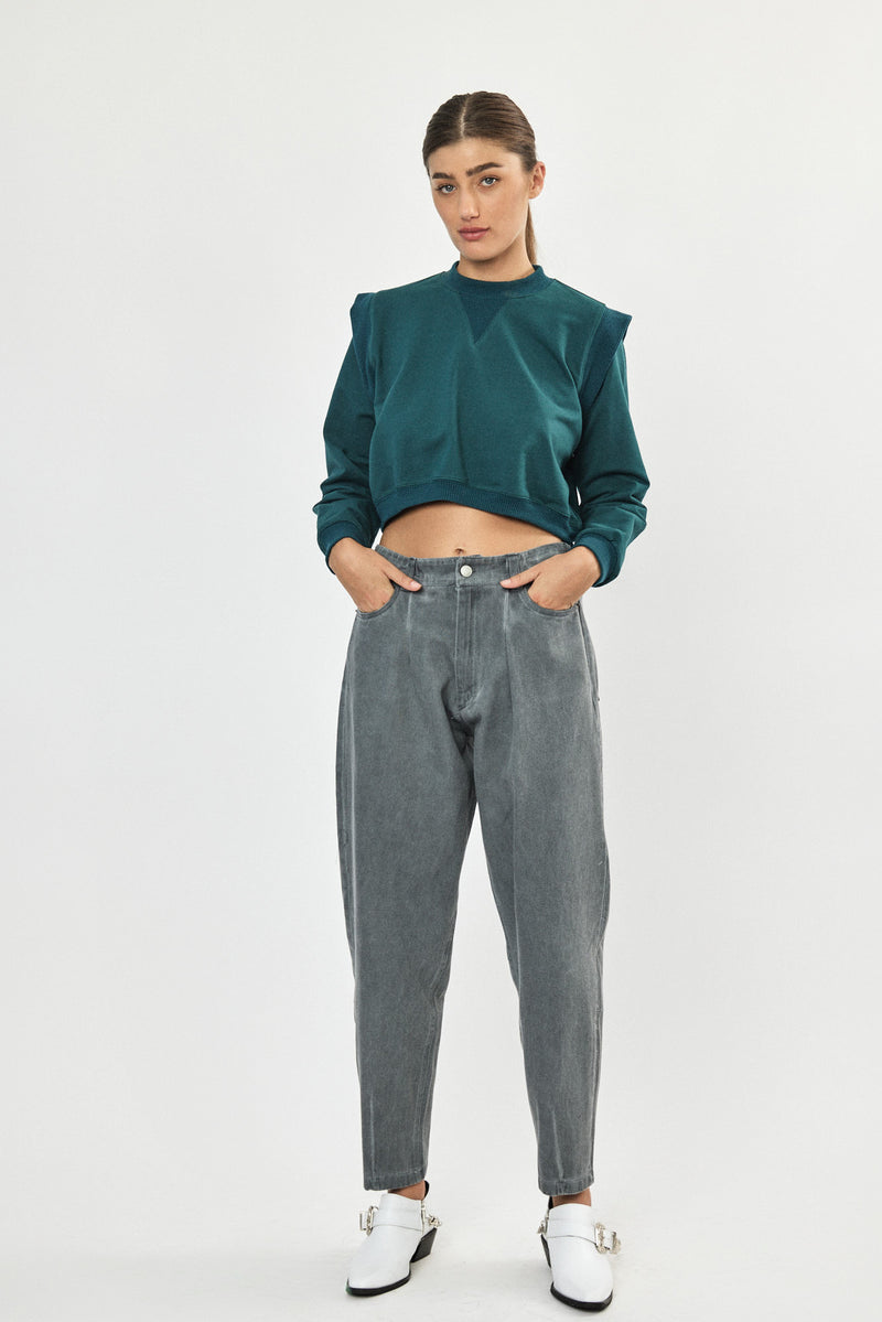 ❄️Winter 2023/2024- Cropped Sweatshirt - Green