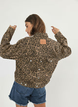 🧦Autumn/Winter 2025/2026  - JAMIE - Denim jacket - distressed leopard