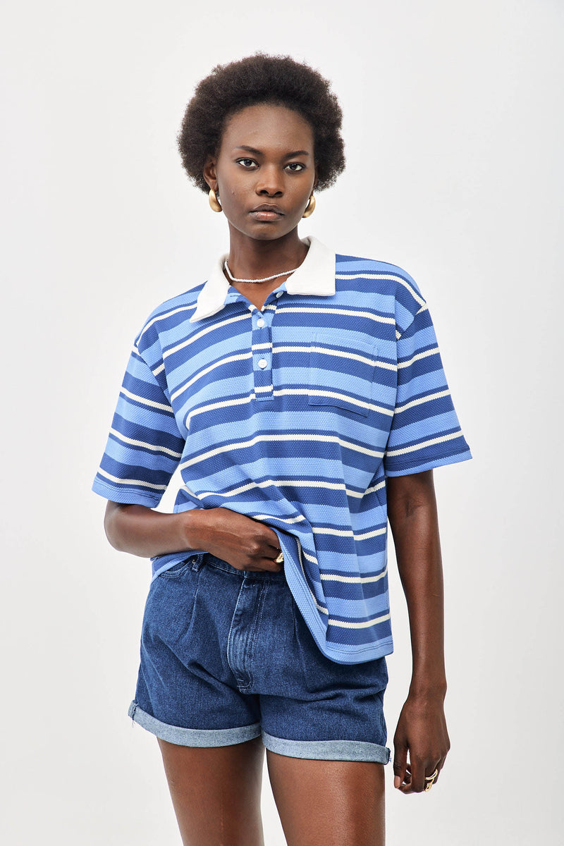 ⛵️Spring/Summer 2025 - Our Rugby Shirt- Blue Ocean 🏄🏾‍♂️