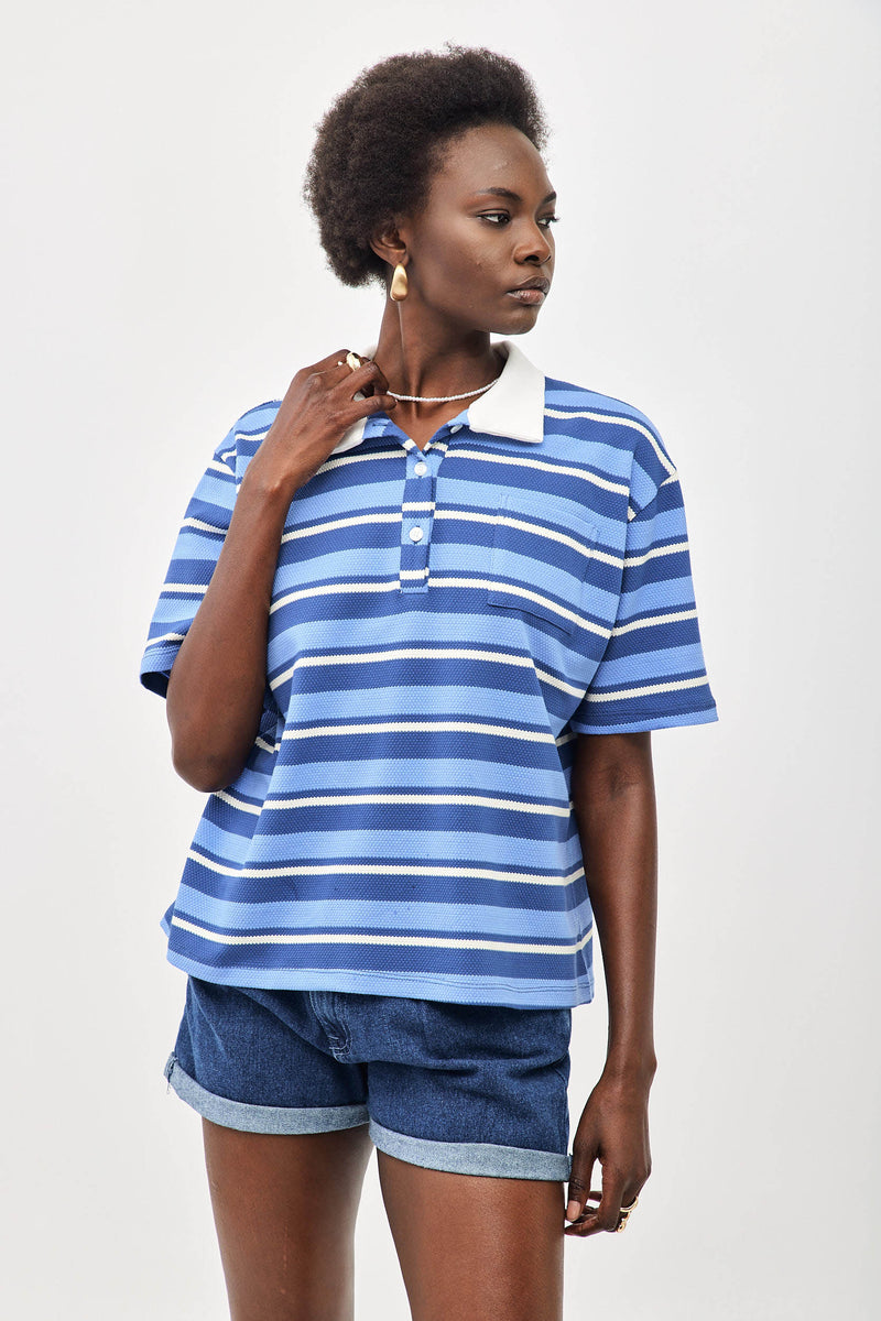 ⛵️Spring/Summer 2025 - Our Rugby Shirt- Blue Ocean 🏄🏾‍♂️