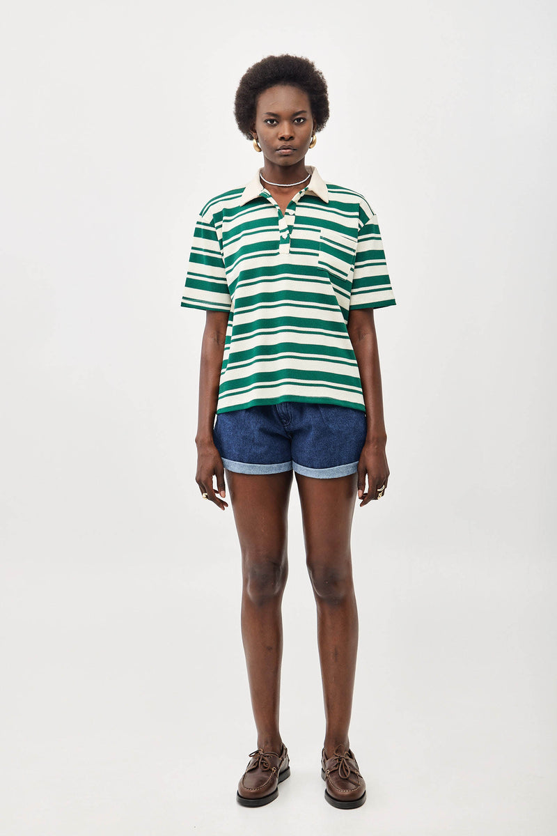 ⛵️Spring/Summer 2025 - Our Rugby Shirt- Lime Lines 🍃