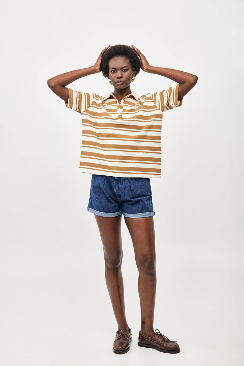 ⛵️Spring/Summer 2025  - Our Rugby Shirt- Sandy Stripes 🐪