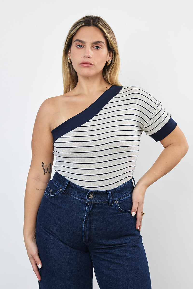 ⛵️Spring/Summer 2025 - Theo - one shoulder- asymmetric T-Shirt- Sailor ⚓👩🏻‍✈️